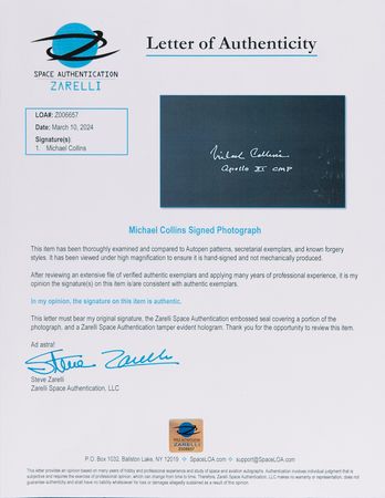 Lot #7197 Michael Collins Signed Oversized Photograph - Image 3