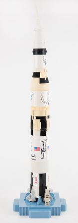 Lot #7505 Apollo Astronauts (8) Multi-Signed Saturn V Rocket Model - Image 2