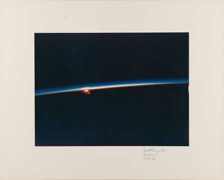 Lot #7035 Scott Carpenter Signed Oversized NASA