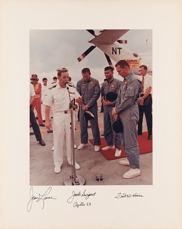 Lot #7232 Apollo 13 Signed Oversized NASA Photograph - Image 1