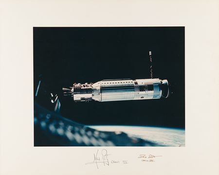 Lot #7054 Gemini 8 Signed Oversized NASA