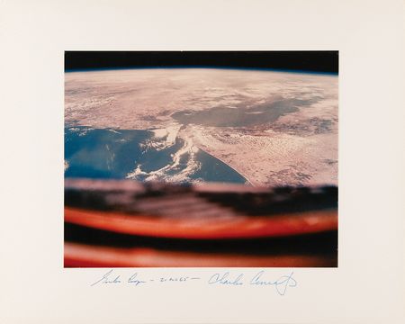 Lot #7072 Gemini 5 Signed Oversized NASA