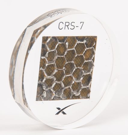 Lot #7510 SpaceX CRS-7 Flown Solar Array Lucite