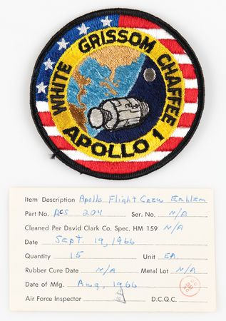 Lot #7084 Gus Grissom's Apollo 1 Crew Patch Presented to Deke Slayton - Image 1