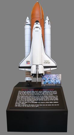 Lot #7580 Isao Hirai: Space Shuttle Challenger 1:25 Scale 'Full Stack' Model - Approx. 11 Feet Tall - Image 1