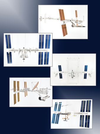 Lot #7581 Isao Hirai: International Space Station (5) 1:100 Scale Conceptual Models - Image 1
