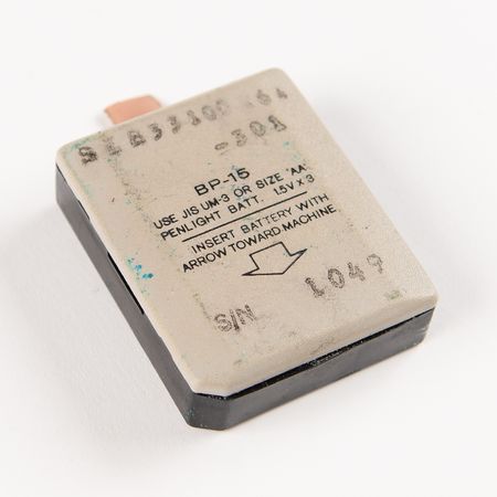 Lot #7279 Apollo 14 Voice Recorder Battery [Attested Flown] - From the Personal Collection of Edgar Mitchell - Image 1