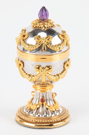 Lot #7283 Apollo 14 Lunar Surface-Flown Lunar Bible Text Fragment in Fabergé Egg - From the Personal Collection of Edgar Mitchell - Image 2