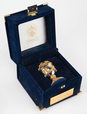 Lot #7283 Apollo 14 Lunar Surface-Flown Lunar Bible Text Fragment in Fabergé Egg - From the Personal Collection of Edgar Mitchell - Image 5