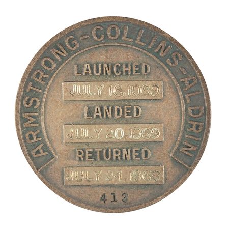 Lot #7132 Apollo 11 Flown Robbins Medallion - From the Personal Collection of Edgar Mitchell - Image 2