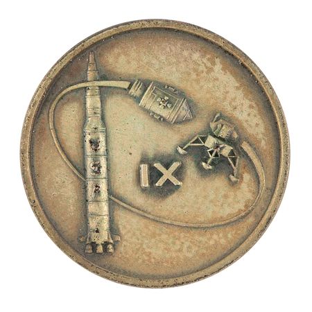 Lot #7112 Apollo 9 Flown Robbins Medallion - From the Personal Collection of Edgar Mitchell - Image 1