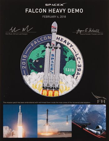 Lot #7512 SpaceX Falcon Heavy Flown Thread Patch