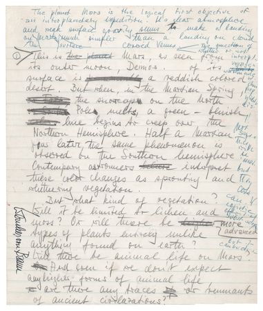 Lot #7438 Wernher von Braun Autograph Manuscript