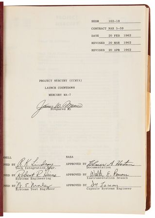 Lot #7045 Mercury-Atlas 7 Launch Countdown Manual - Image 2