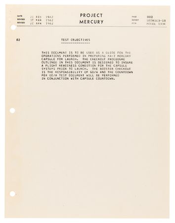 Lot #7045 Mercury-Atlas 7 Launch Countdown Manual - Image 3