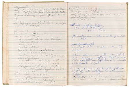 Lot #7357 Charlie Duke Handwritten Apollo 16 Training Notebook: 