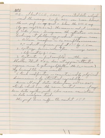 Lot #7357 Charlie Duke Handwritten Apollo 16 Training Notebook: 