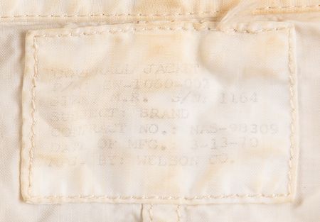 Lot #7418 Apollo Command Module In-Flight Coverall Garment (ICG) Jacket - Built for Vance Brand - Image 3