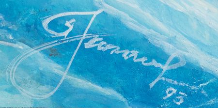 Lot #7567 Alexei Leonov Original Painting - 'Seagull' - Image 2