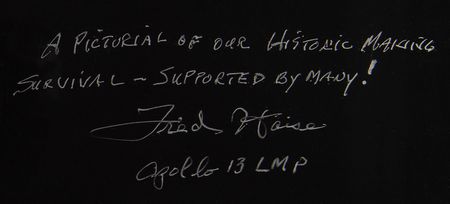 Lot #7245 Fred Haise Signed 'Apollo 13 Orbital Mission Map' Panoramic Print - Image 2