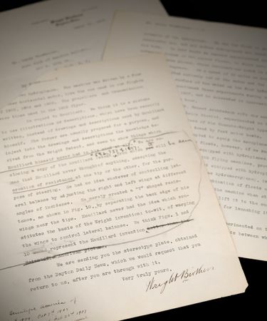 Lot #7001 Orville Wright Typed Letter Signed, Correcting the Record on the 'Evolution of the Hydraeroplane' - Image 1