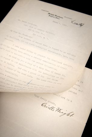Lot #7002 Orville Wright Typed Letter Signed on