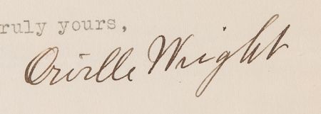 Lot #7002 Orville Wright Typed Letter Signed on Hydroplane Experiments: 