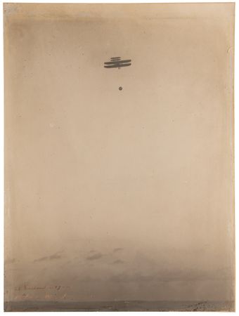 Lot #7004 Wilbur Wright Oversized Signed Photograph - Wright Flyer Sets an Altitude Record in 1908 - Image 2