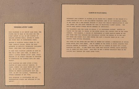 Lot #7202 Alan Bean Original Acrylic Painting - 'Earth Is Watching' (1983) - Image 5