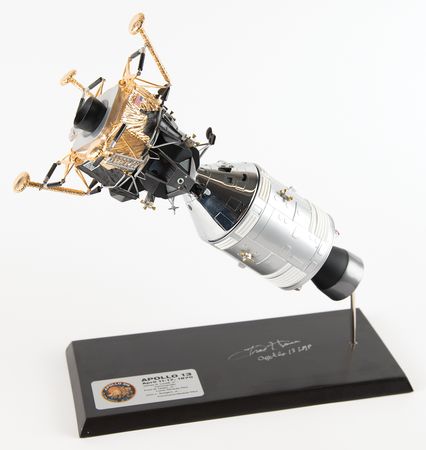 Lot #7248 Fred Haise Signed Apollo 13 Model by Danbury Mint - Image 1