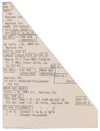 Lot #7114 Apollo 9 Flown Cue Card Signed by Jim McDivitt - From the Personal Collection of Jim McDivitt - Image 2