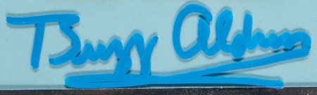 Lot #7158 Buzz Aldrin Signed Glass Slide - Image 2