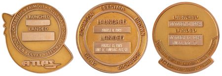 Lot #7388 Astronaut David Leestma’s Collection of (108) Space Shuttle Robbins Medallions, with (3) Very Rare Flown Gold Examples from STS-41-G, STS-28, and STS-45 - Image 3