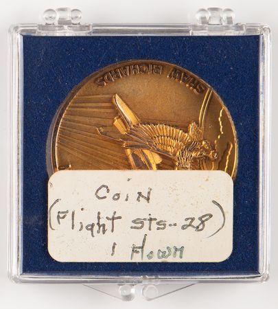 Lot #7388 Astronaut David Leestma’s Collection of (108) Space Shuttle Robbins Medallions, with (3) Very Rare Flown Gold Examples from STS-41-G, STS-28, and STS-45 - Image 8