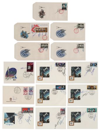 Lot #7560 Soyuz Cosmonauts (25) Signed Space Cover Collection - Image 1