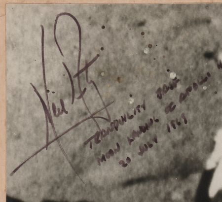 Lot #7151 Neil Armstrong and Michael Collins Signed Photograph - Moonwalkers at Tranquility Base - Image 2