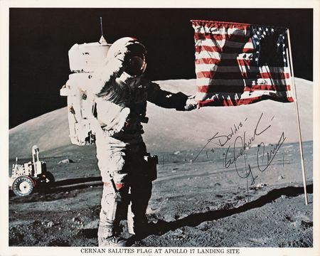 Lot #7378 Gene Cernan Signed Photograph