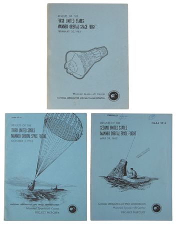 Lot #7046 Project Mercury (3) NASA Results Booklets for the First Three Manned Orbital Space Flights - Image 2