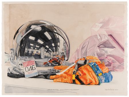 Lot #7557 Ron Woods Original Watercolor Painting: