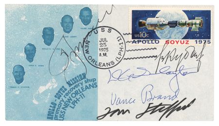 Lot #7454 Apollo-Soyuz Test Project Crew-Signed