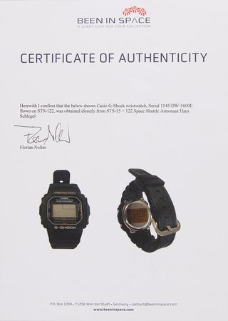 Lot #7457 STS-122: Flown Casio G-Shock Watch - From the Collection of Astronaut Hans Schlegel - Image 6