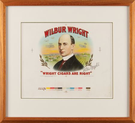 Lot #7018 Wilbur Wright Cigar Box Label Proof - Image 2