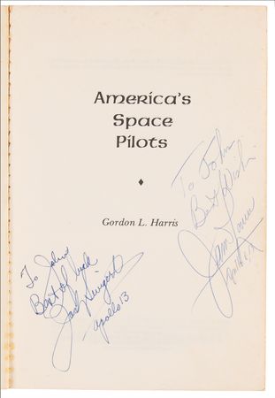 Lot #7264 Jack Swigert and Jim Lovell Signed Book - America's Space Pilots - Image 4