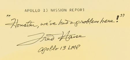 Lot #7252 Fred Haise Signed Souvenir Apollo 13 Mission Report - Image 2