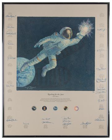 Lot #7393 Astronauts (24) Multi-Signed Print by Alan Bean - 'Reaching for the Stars' (Ltd. Ed. #82/1500) - Image 2