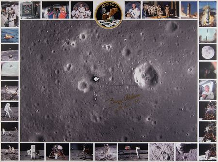 Lot #7160 Buzz Aldrin Oversized Signed Photograph - Image 1