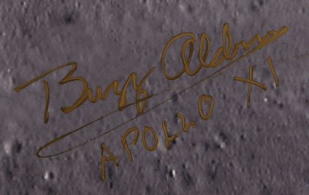Lot #7160 Buzz Aldrin Oversized Signed Photograph - Image 2