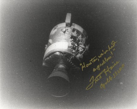 Lot #7254 Fred Haise Signed Photograph: Houston,