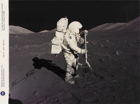 Lot #7381 Harrison Schmitt Signed Photograph