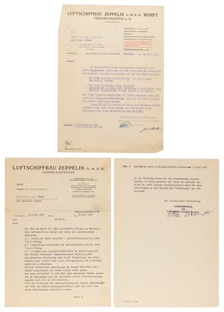 Lot #7009 Hindenburg Correspondance Archive with (20+) Letters from Airship Notables like Lakehurst’s Charles E. Rosendahl and Zeppelin’s Hugo Eckener - Image 18